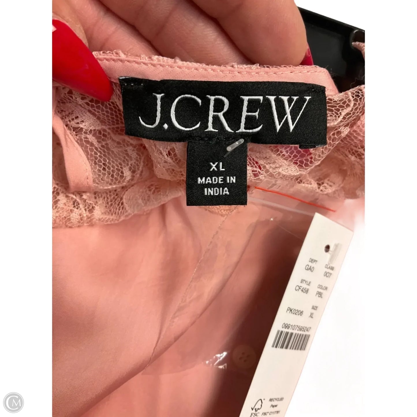 Top Sleeveless By J. Crew In Pink, Size: Xl