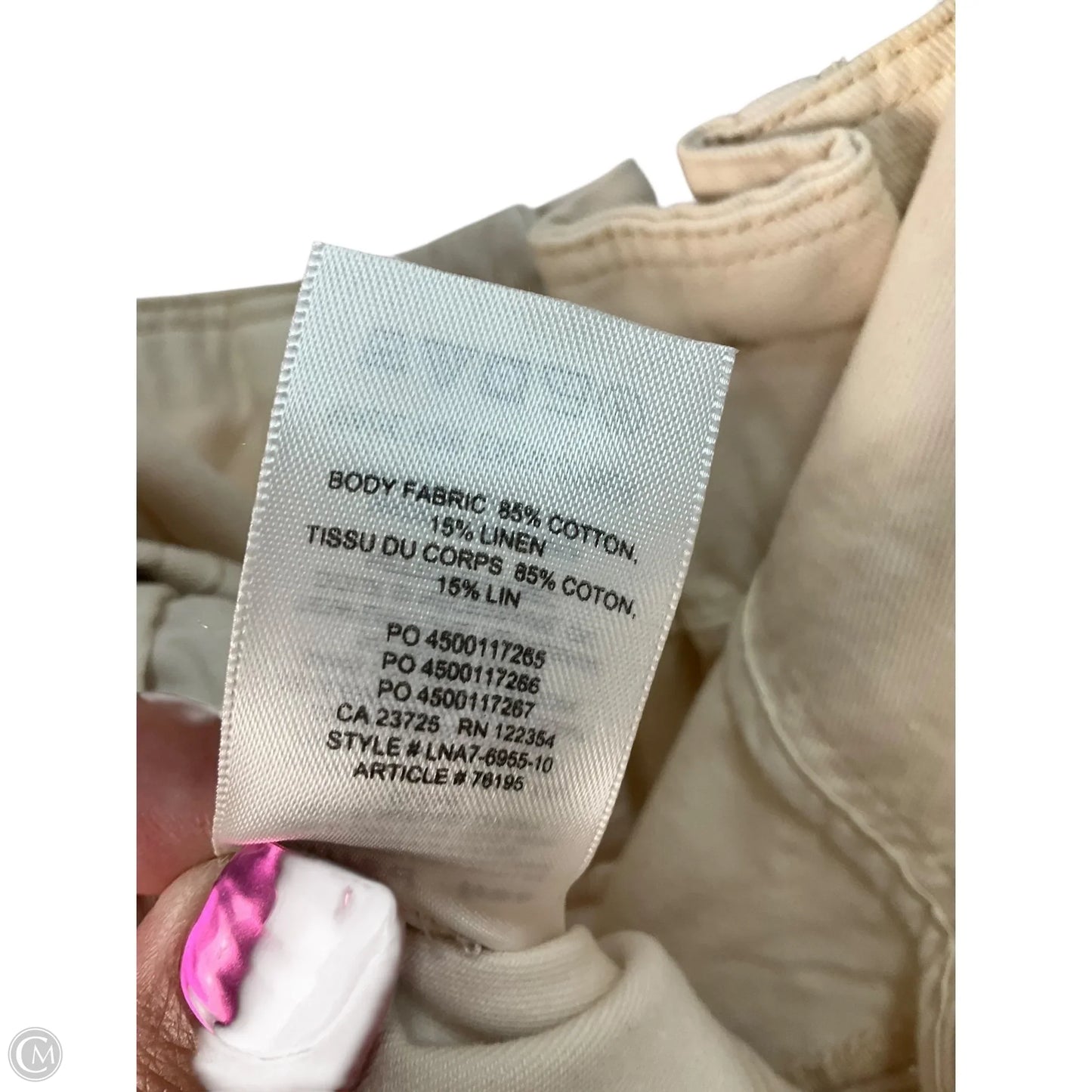 Pants Cargo & Utility By Wilfred In Cream, Size: Xs