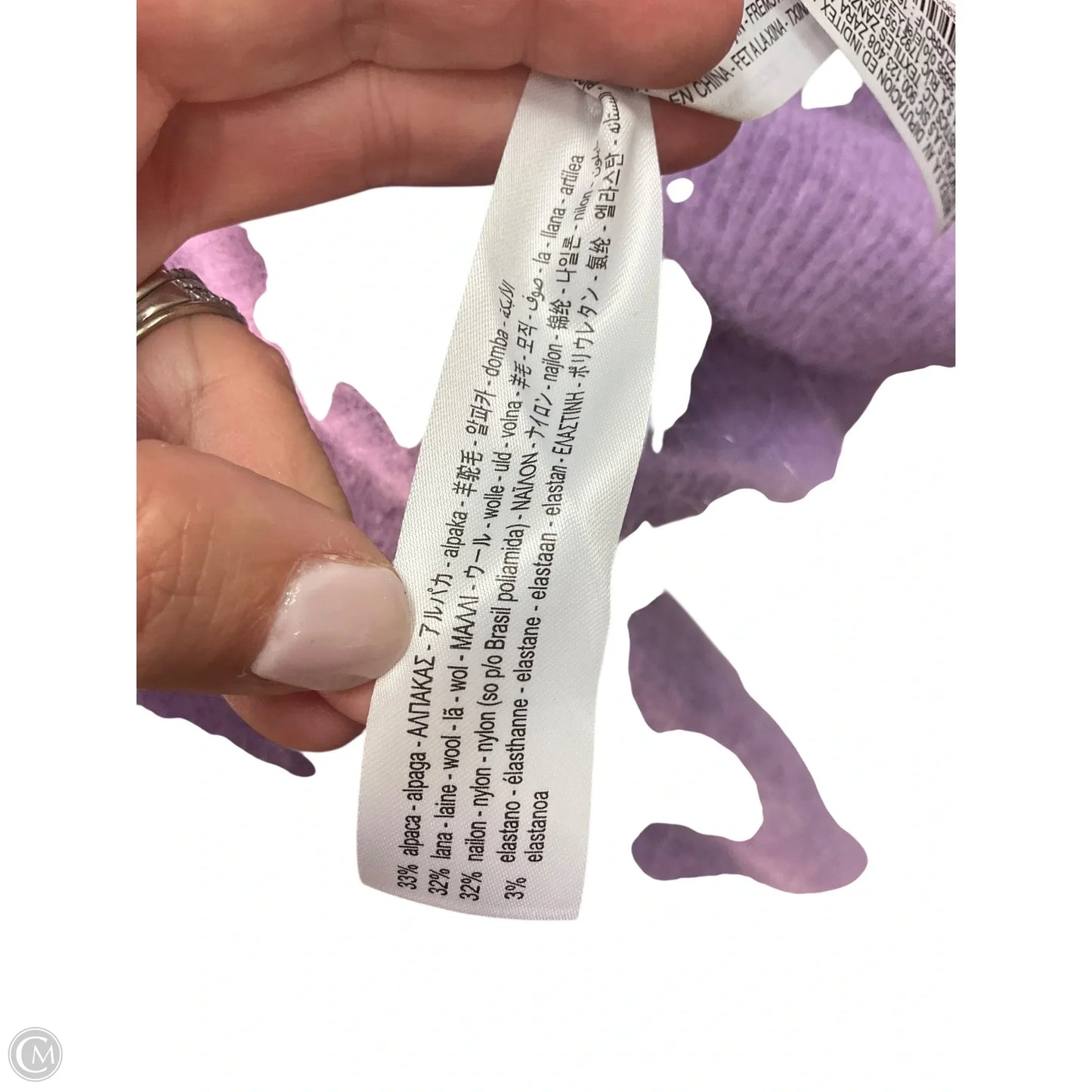 Sweater Cardigan By Zara In Purple, Size: S