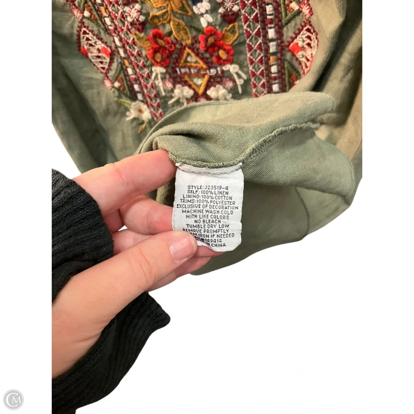 Dress Casual Midi By Johnny Was In Green, Size: Xs