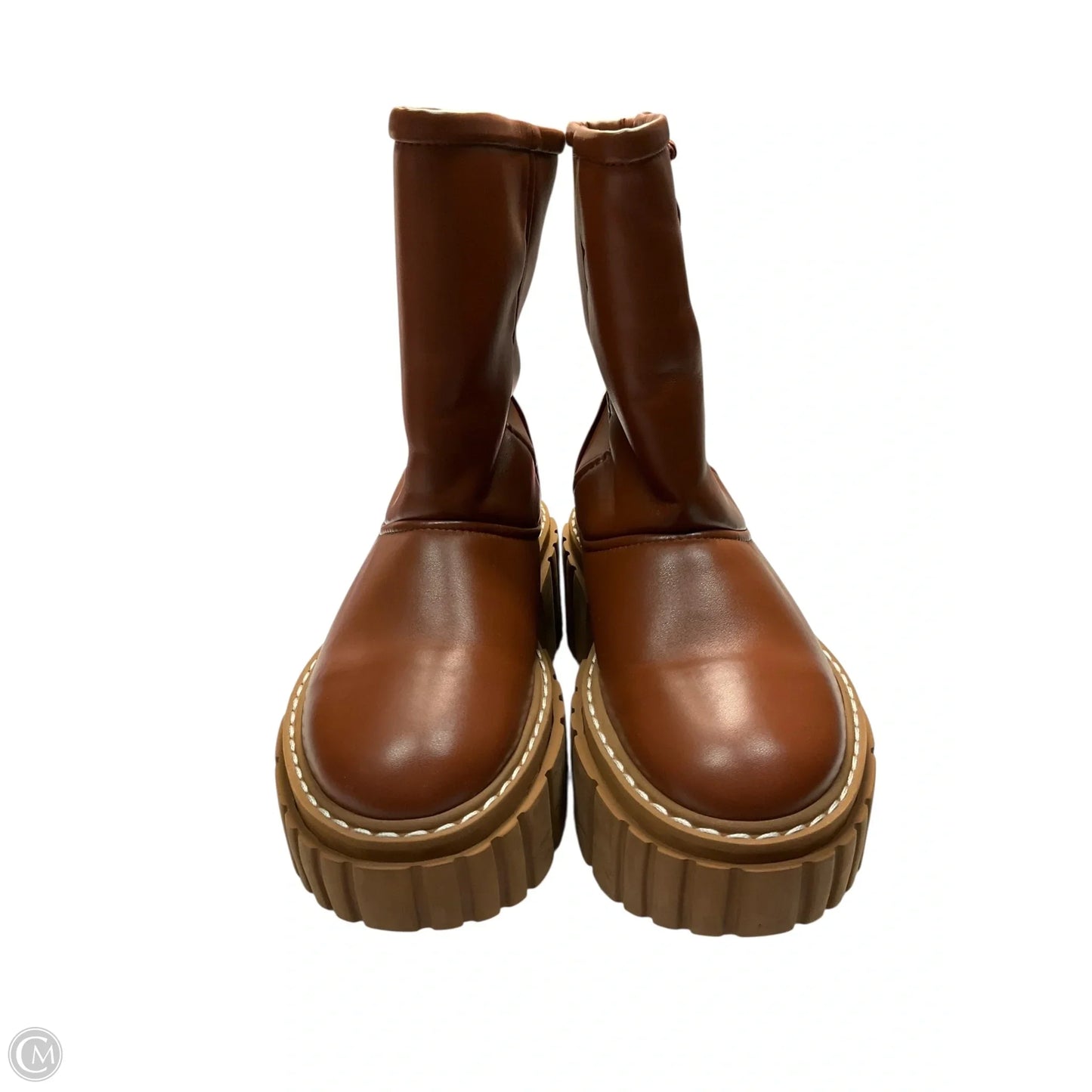 Boots Luxury Designer By Stella Mccartney In Brown, Size: 10