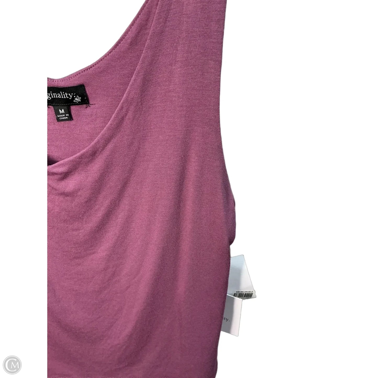 Top Sleeveless Basic By Originality In Purple, Size: M