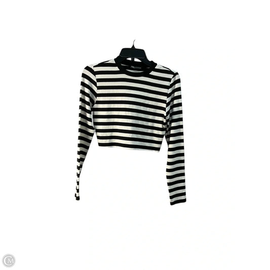 Top Long Sleeve By Zara In Black, Size: L