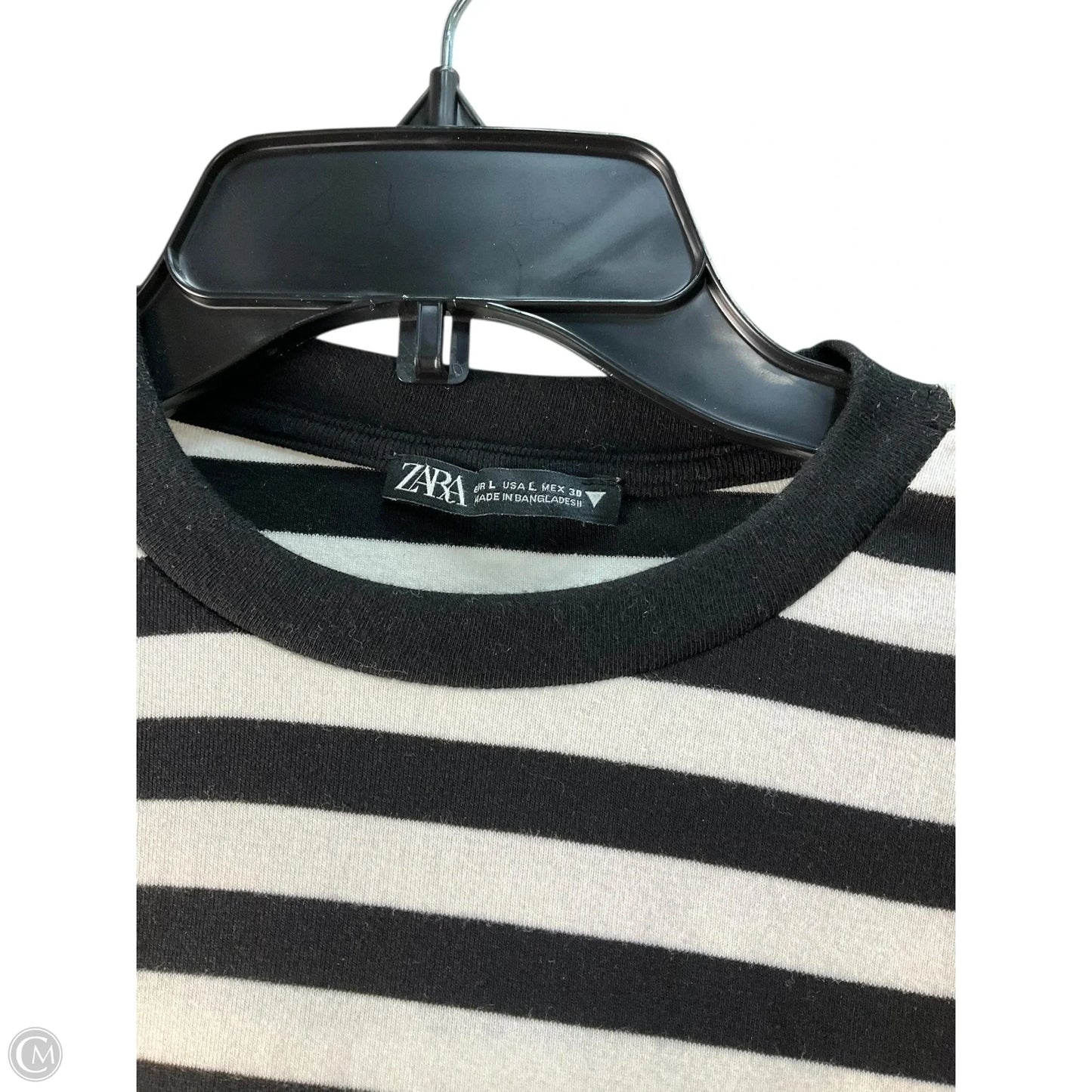 Top Long Sleeve By Zara In Black, Size: L