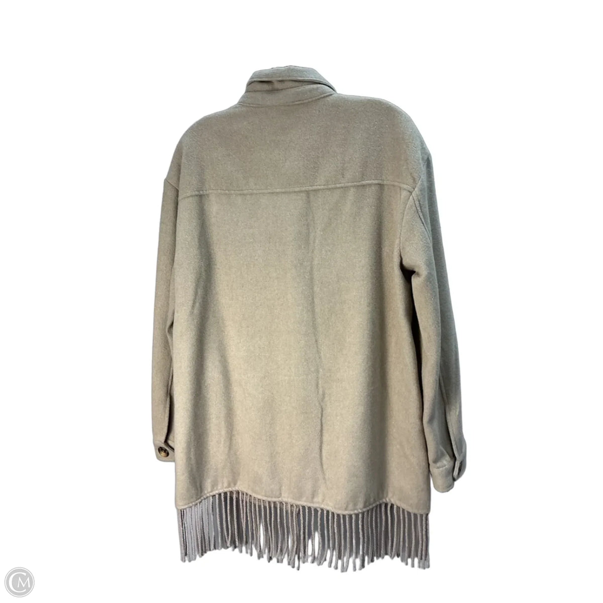 Jacket Shirt By Laundry In Tan, Size: M
