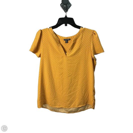 Top Short Sleeve By Hilary Radley In Yellow, Size: M