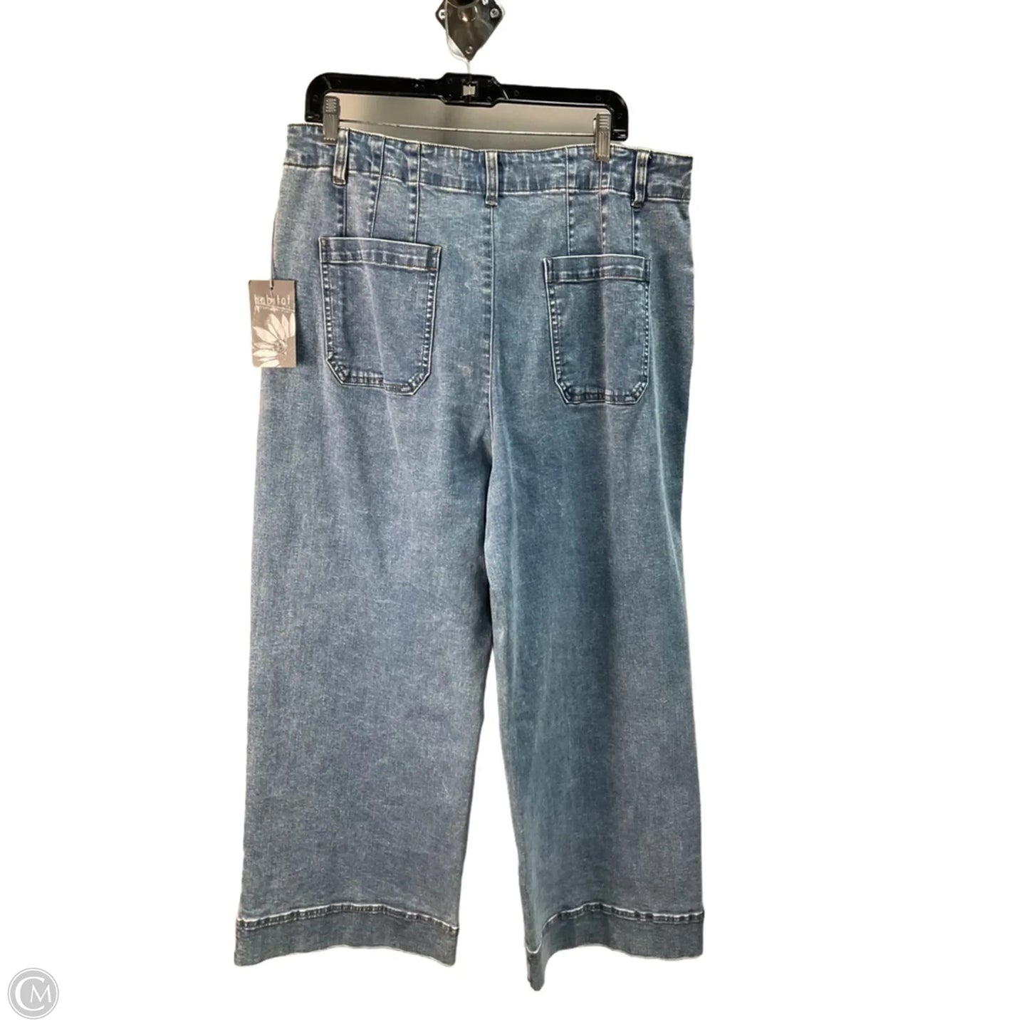 Jeans Wide Leg By Habitat In Blue, Size: 16