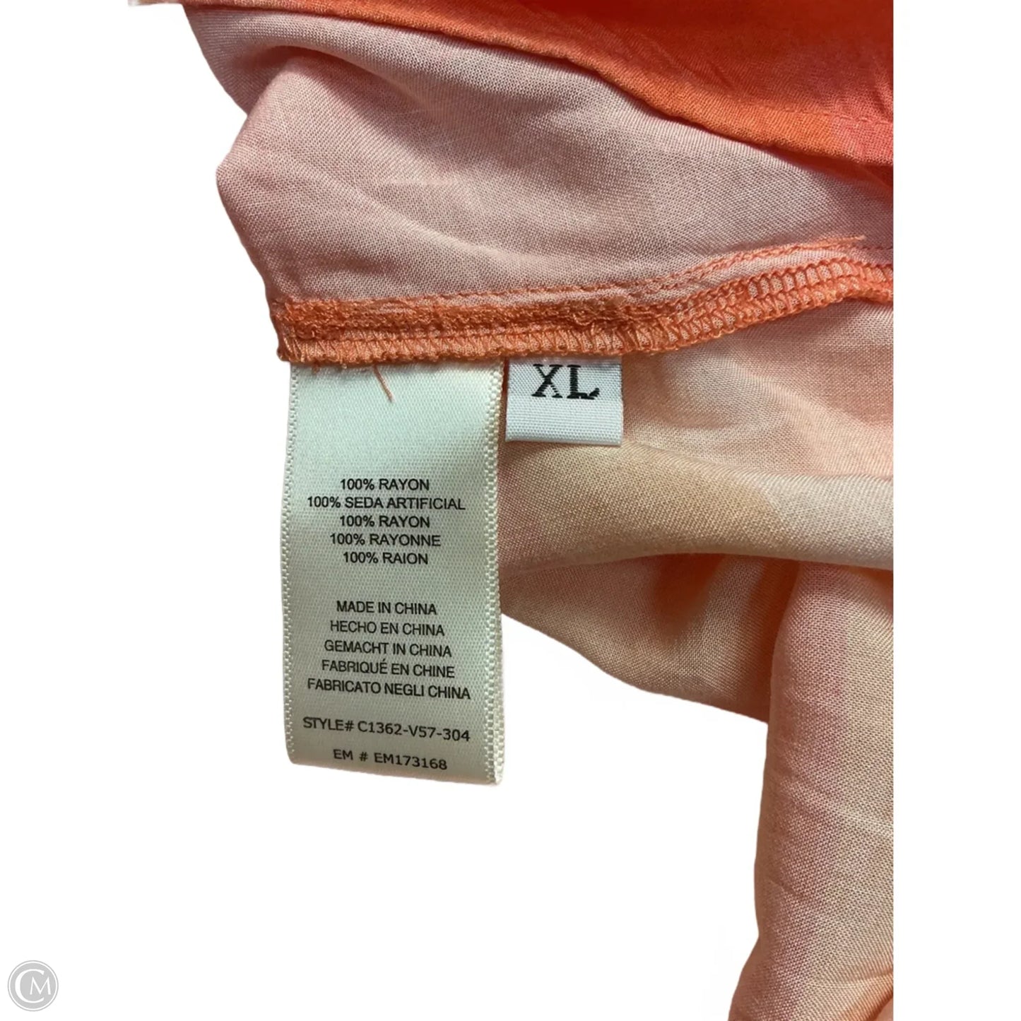 Top Long Sleeve By Cloth & Stone In Orange, Size: Xl