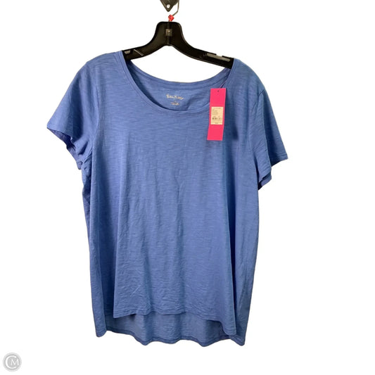 Top Short Sleeve Designer By Lilly Pulitzer In Blue, Size: Xl