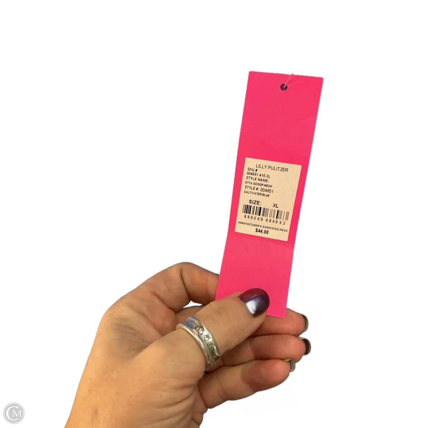 Top Short Sleeve Designer By Lilly Pulitzer In Blue, Size: Xl