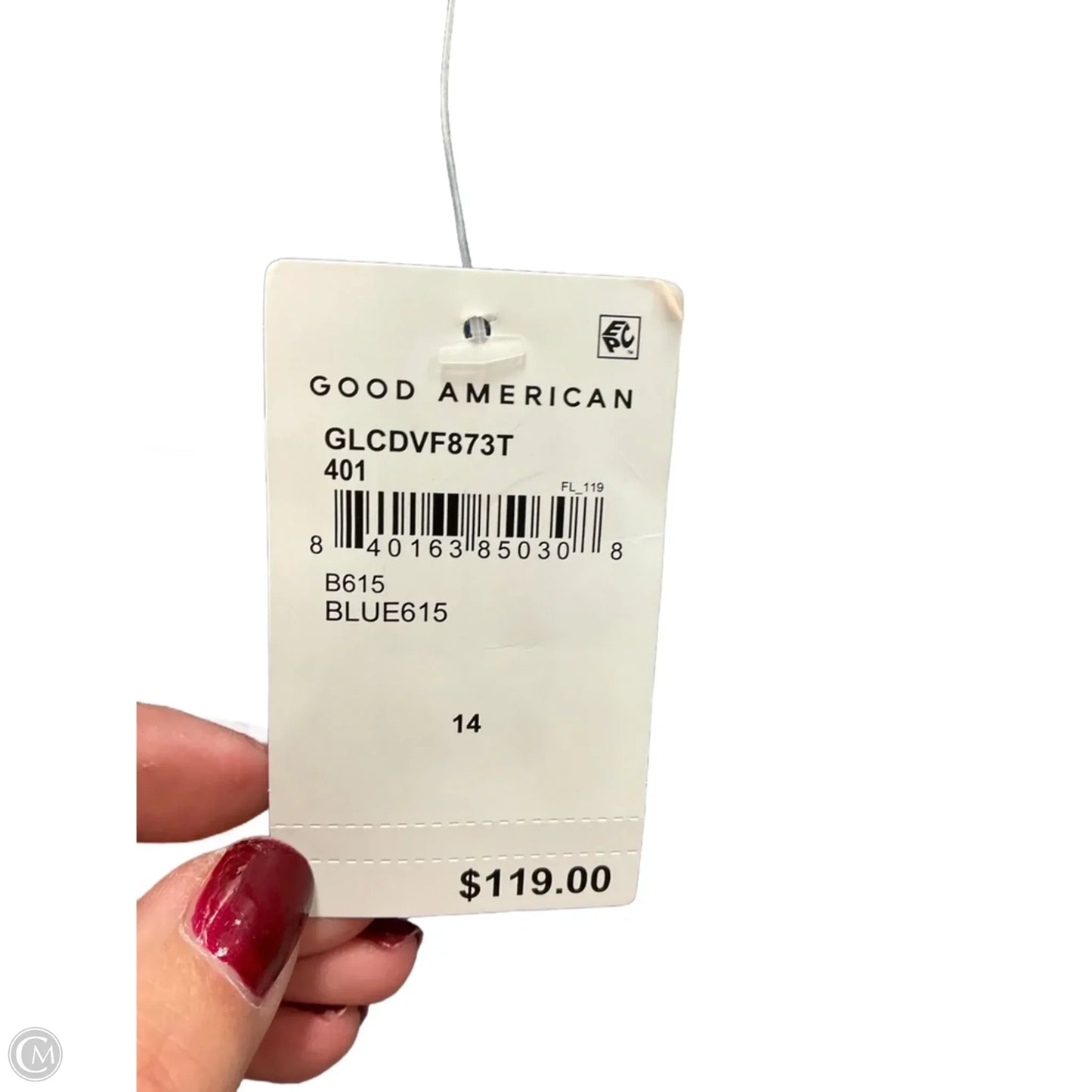 Jeans Straight By Good American In Blue, Size: 14