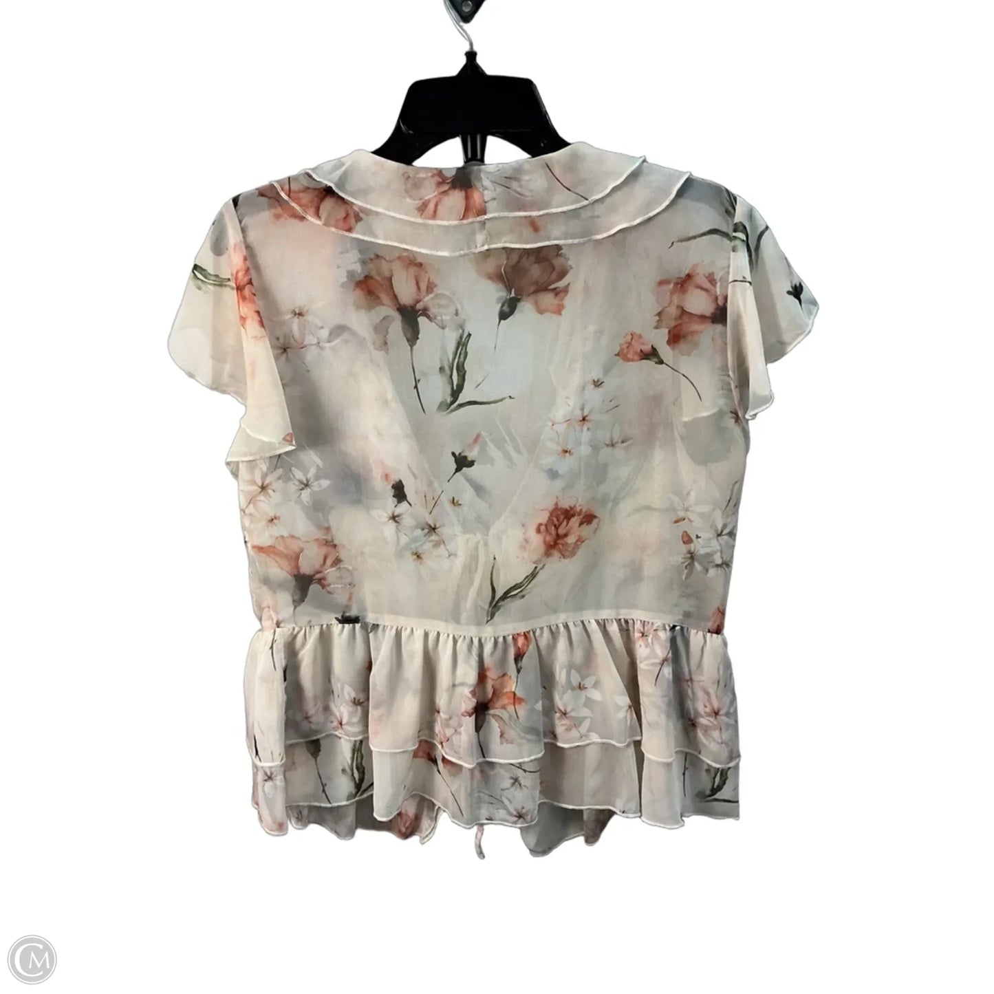 Top Short Sleeve By Philosophy In Cream, Size: M