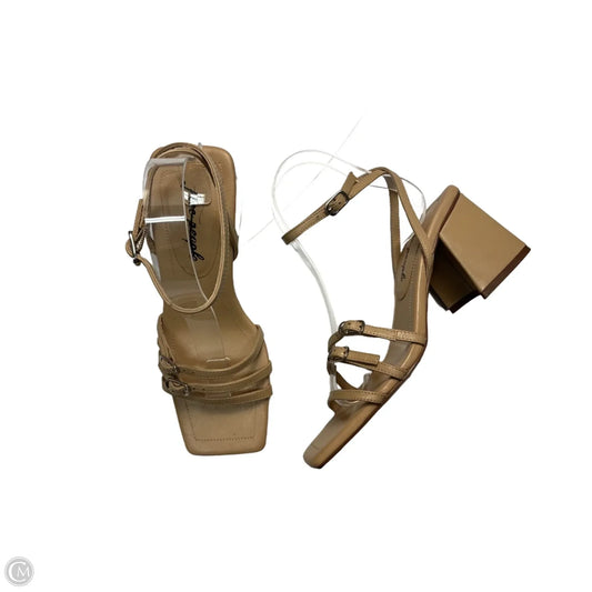 Sandals Heels Block By Free People In Tan, Size: 7.5
