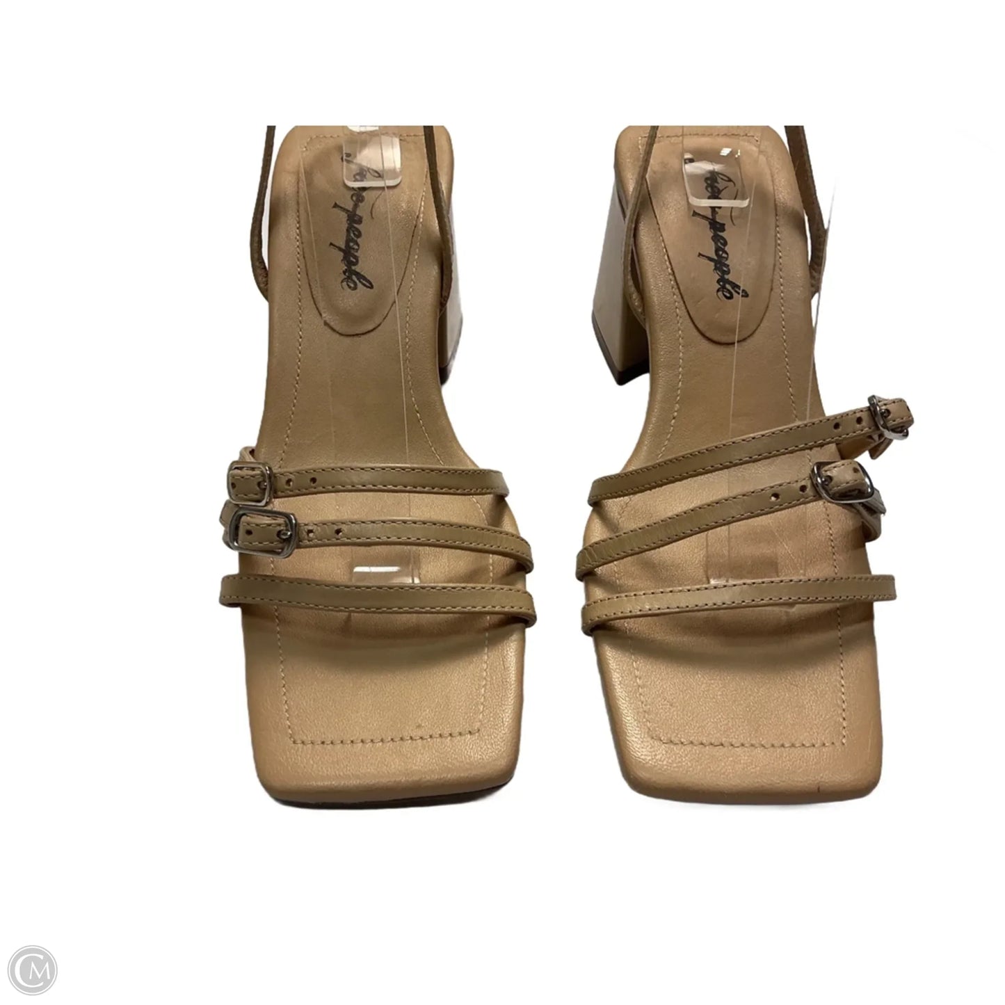 Sandals Heels Block By Free People In Tan, Size: 7.5