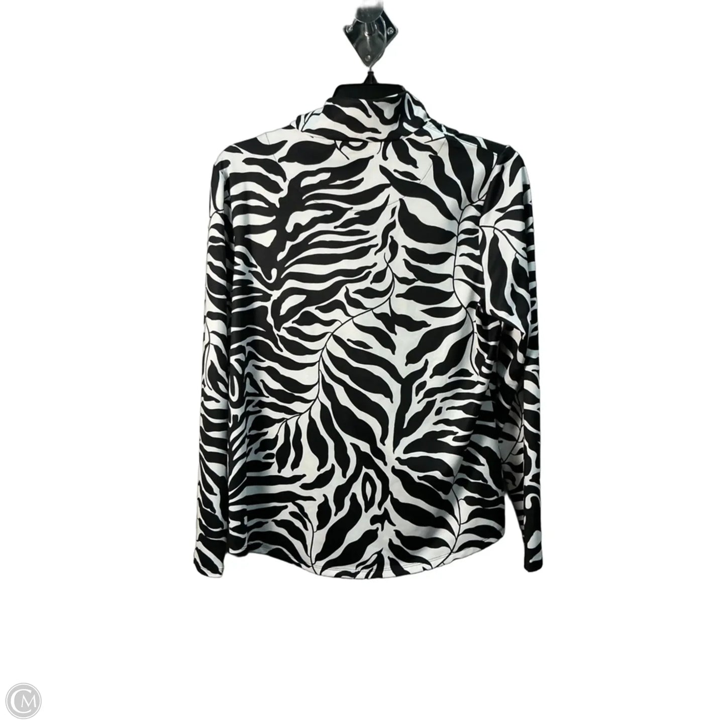 Athletic Sweatshirt Collar By Chicos In Black, Size: M