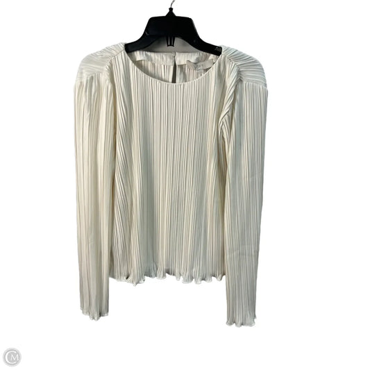 Top Long Sleeve By Loft In Cream, Size: M