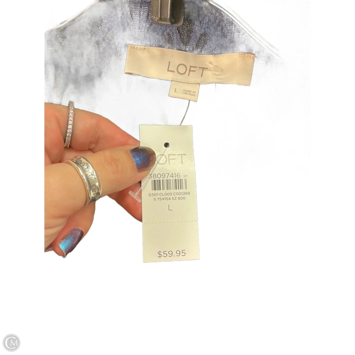 Top Long Sleeve By Loft In Blue, Size: L