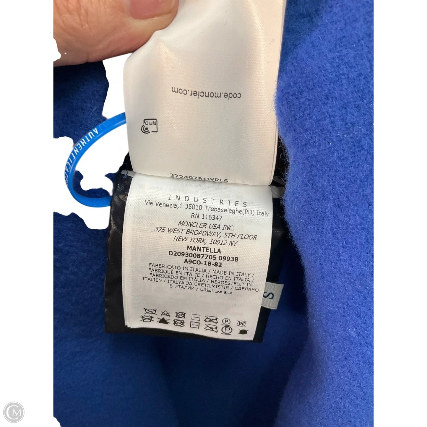 Kimono Luxury Designer By Moncler In Blue, Size: S