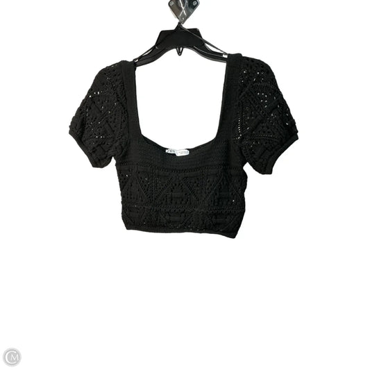 Top Short Sleeve By Zara In Black, Size: M