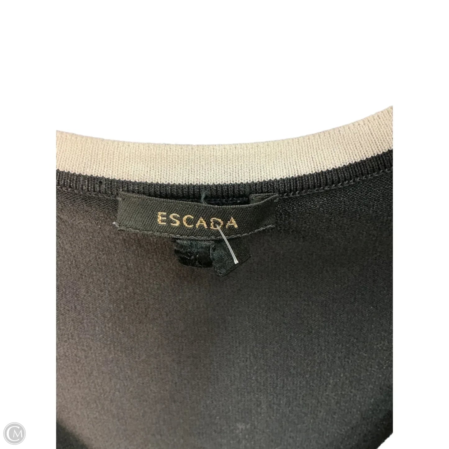 Top Long Sleeve Designer By Escada In Black, Size: S