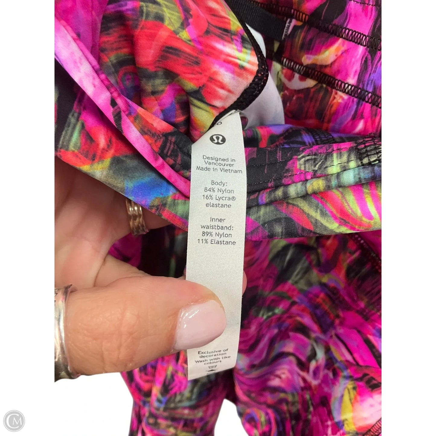 Athletic Leggings By Lululemon In Multi-colored, Size: 16