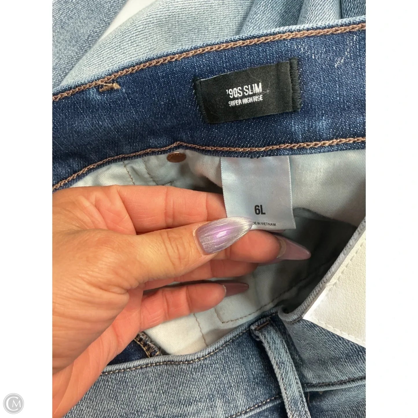 Jeans Straight By Express In Blue, Size: 6