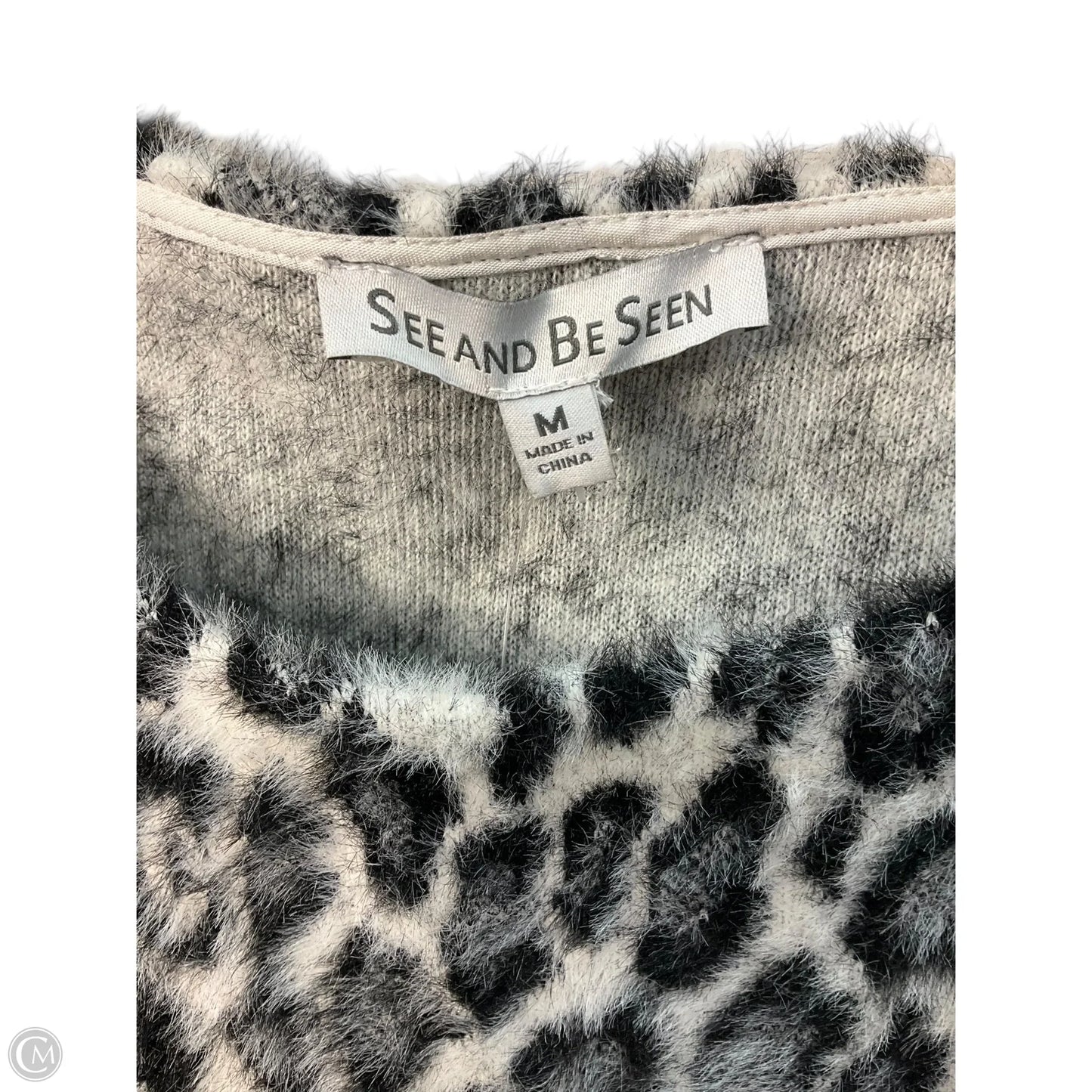 Sweater Short Sleeve By See And Be Seen In Animal Print, Size: M