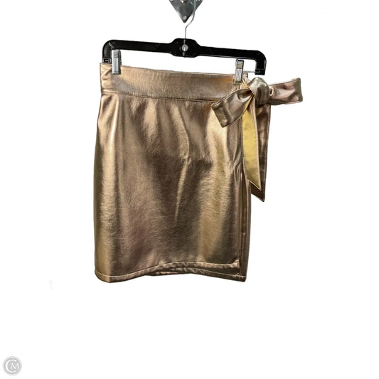Skirt Mini & Short By Anthropologie In Gold, Size: 4