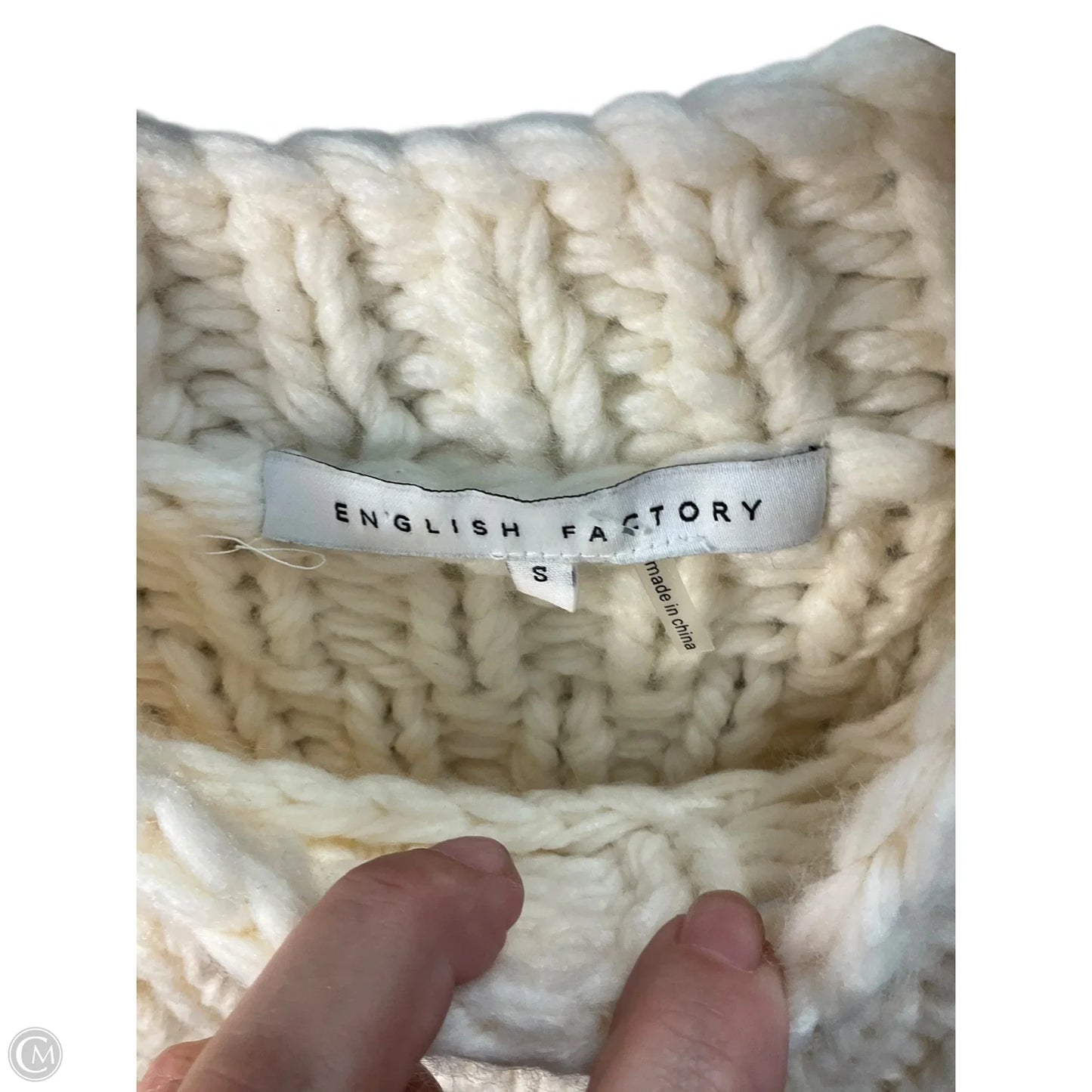 Sweater Short Sleeve By English Factory In Cream, Size: S