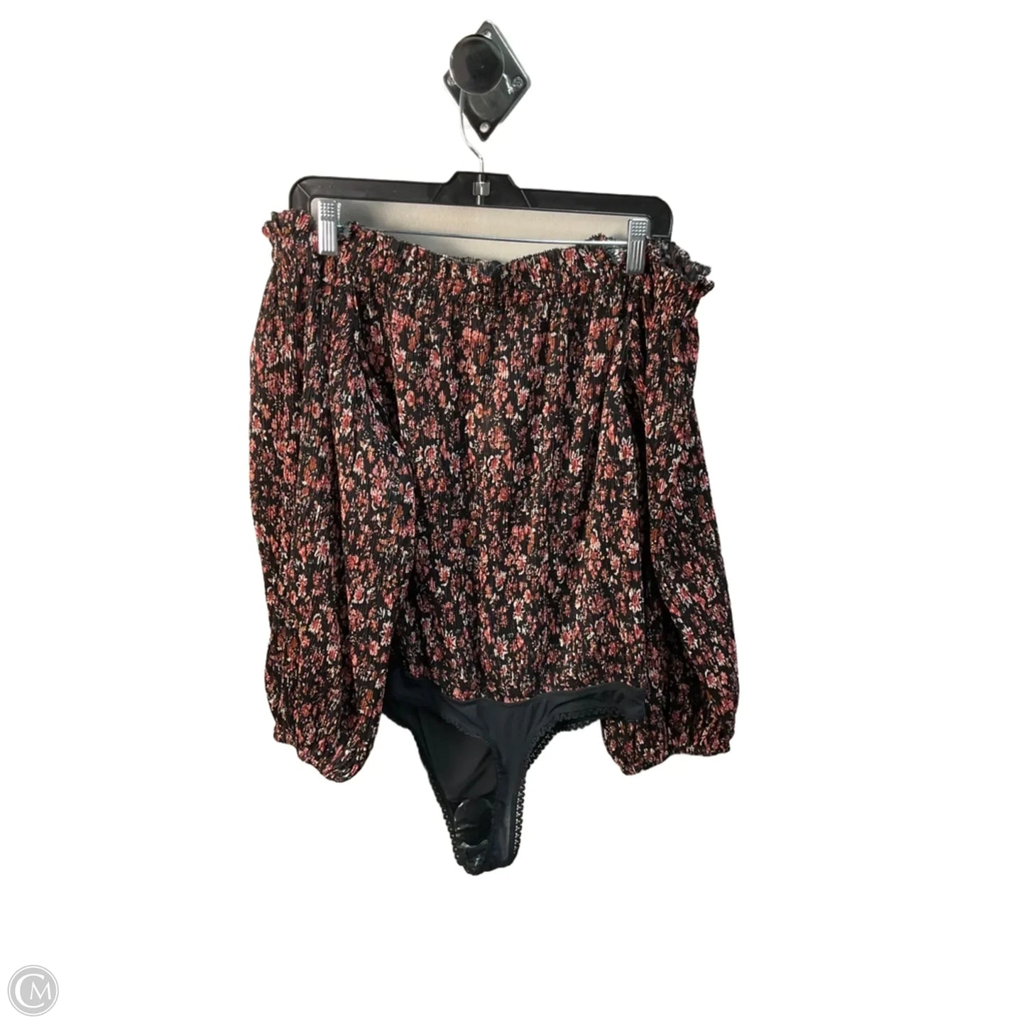 Bodysuit By Anthropologie In Black & Pink, Size: M