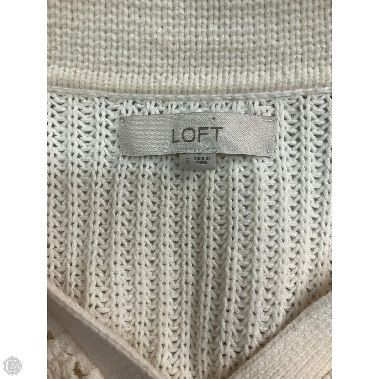 Sweater By Loft In Cream, Size: S