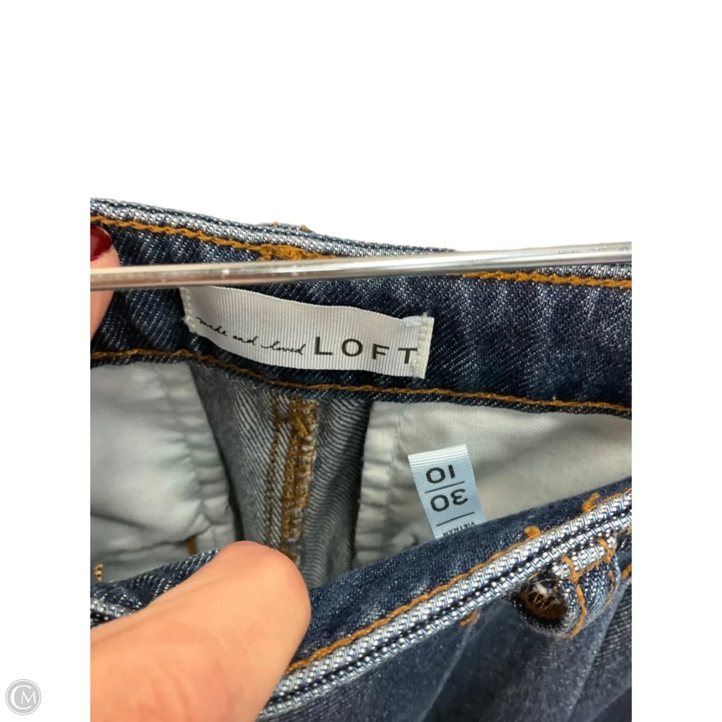 Pants Wide Leg By Loft In Blue, Size: 10