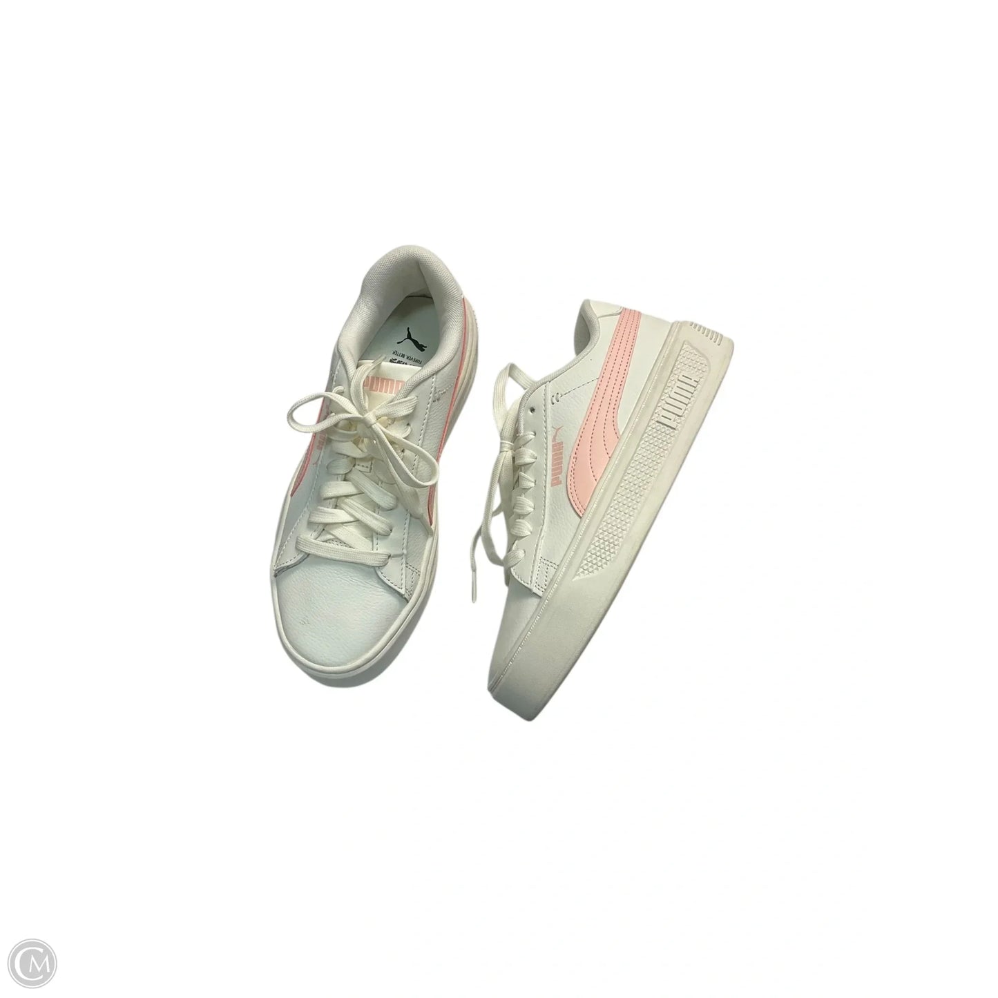 Shoes Sneakers By Puma In Cream & Pink, Size: 8.5