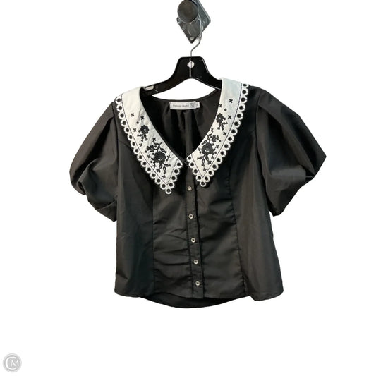 Top Short Sleeve By Cmc In Black, Size: S