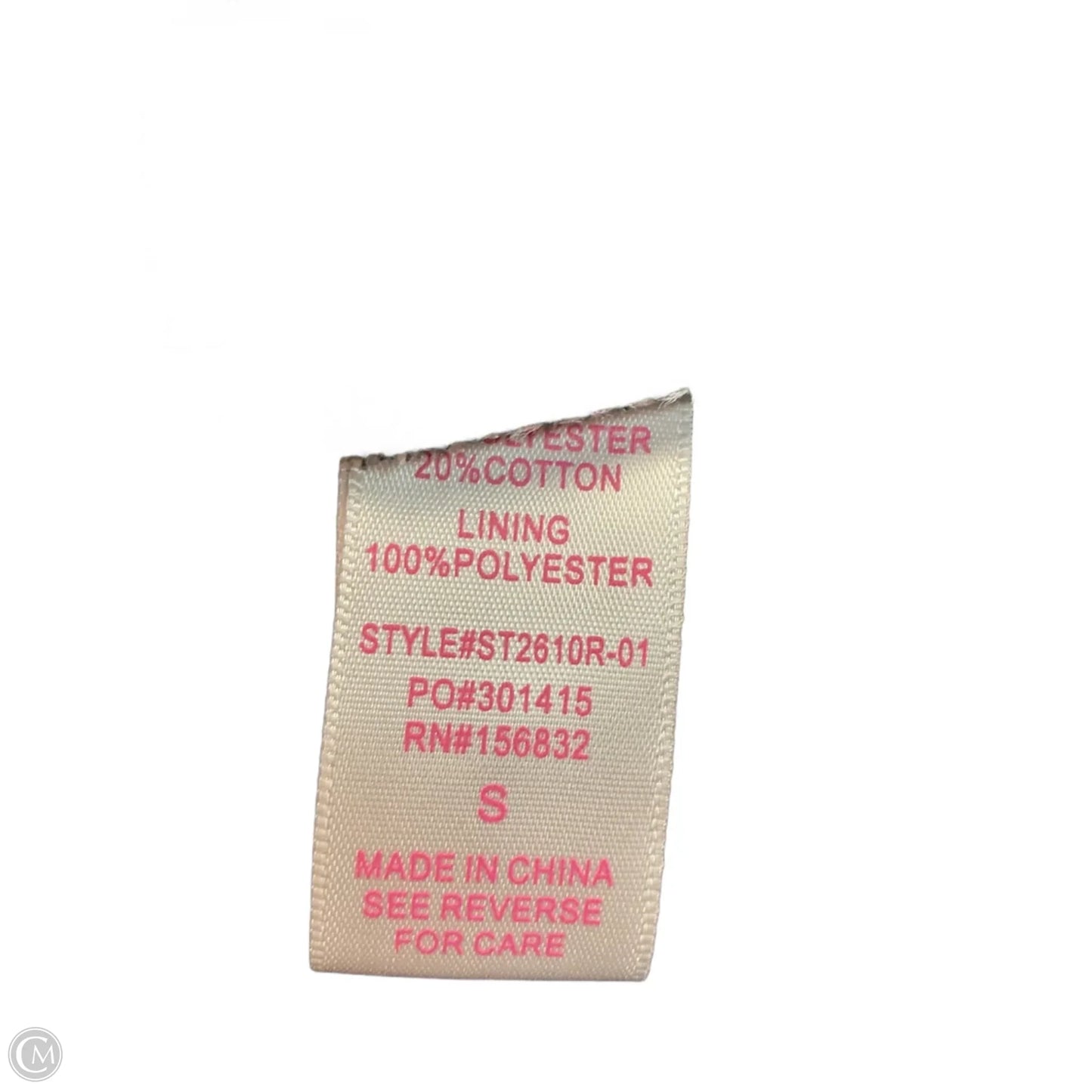 Top Short Sleeve By Cmc In Black, Size: S