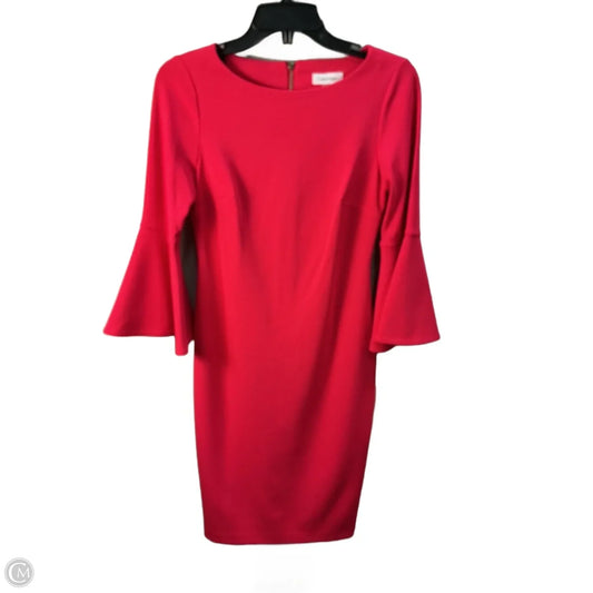 Dress Work By Calvin Klein In Pink, Size: Xs