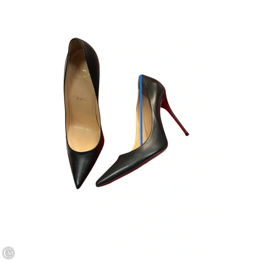 Shoes Luxury Designer By Christian Louboutin In Black & Red, Size: 12