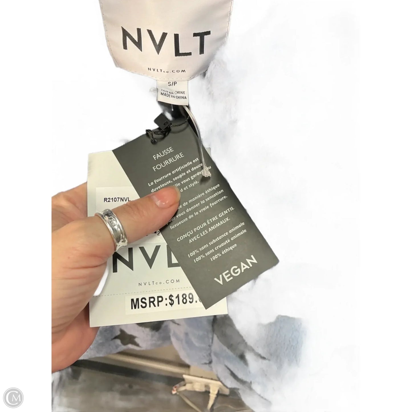 Jacket Faux Fur & Sherpa By Nordstrom In Blue, Size: S