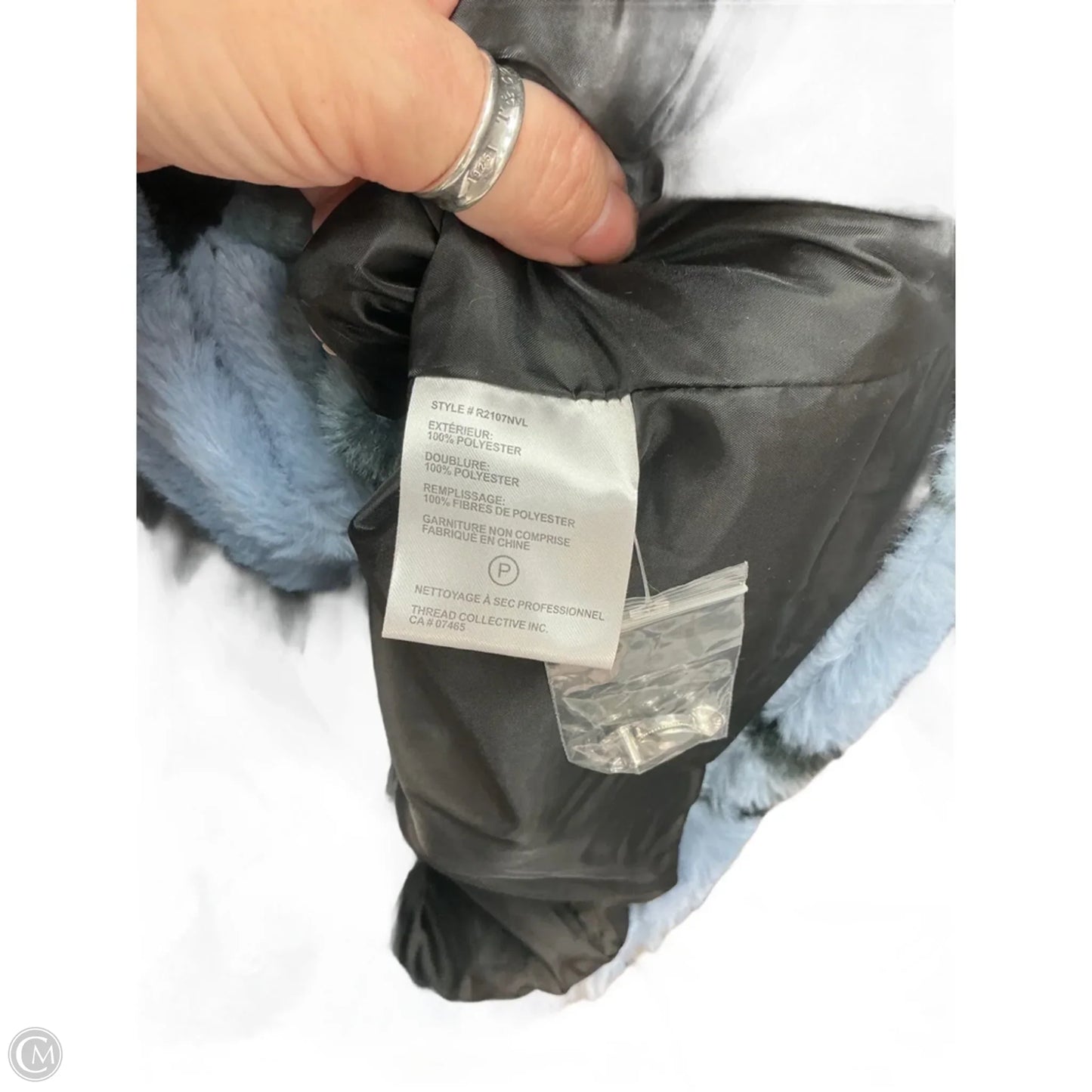 Jacket Faux Fur & Sherpa By Nordstrom In Blue, Size: S