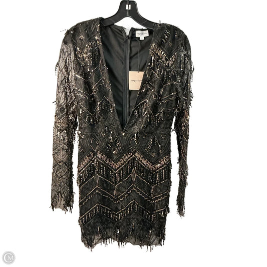 Dress Party Midi By Superdown In Black & Gold, Size: S