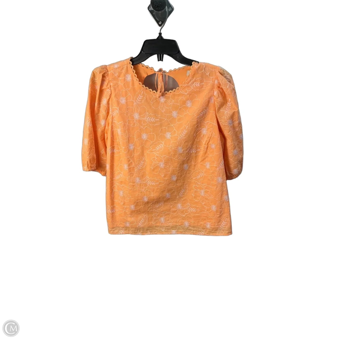 Top Short Sleeve By Loft In Orange, Size: M