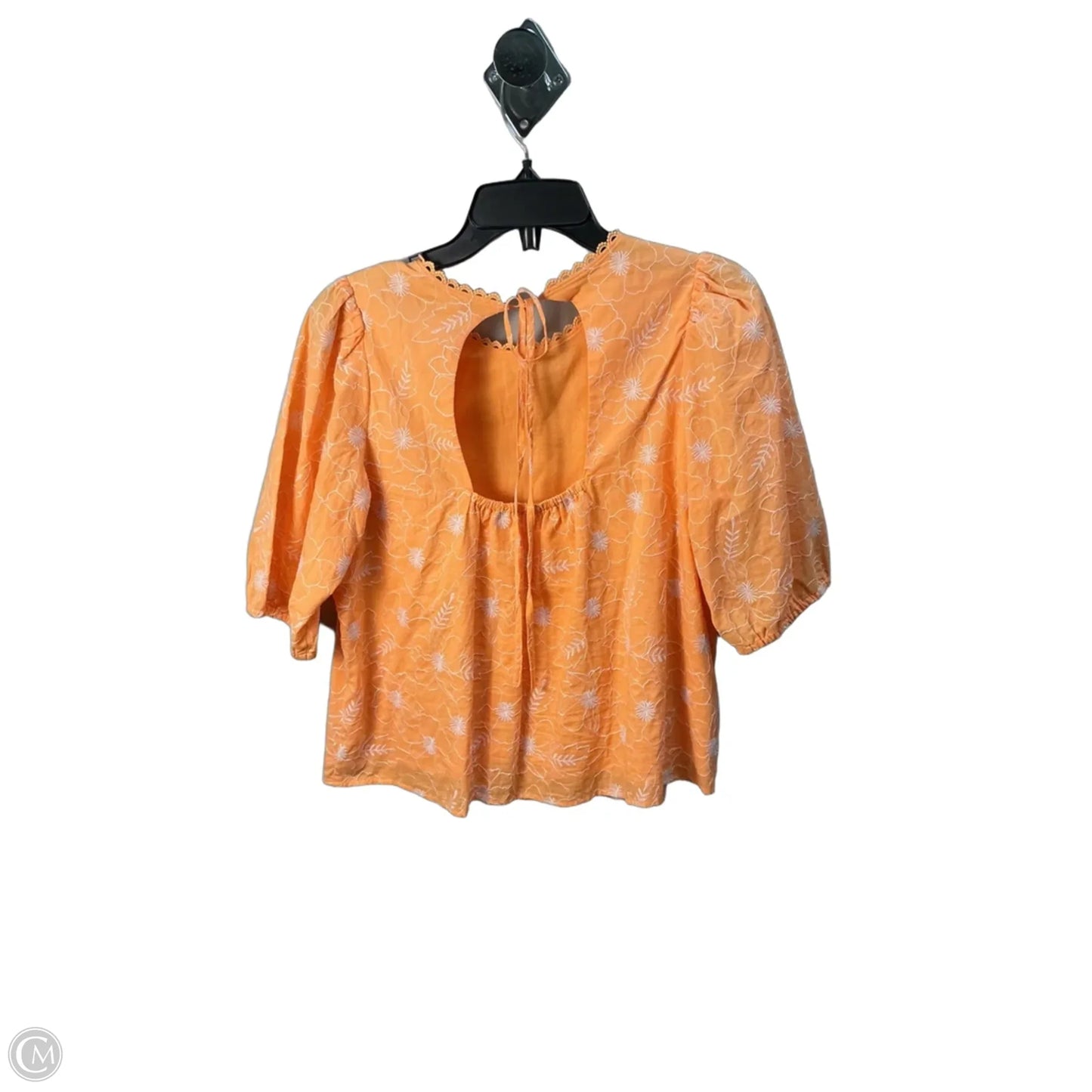 Top Short Sleeve By Loft In Orange, Size: M
