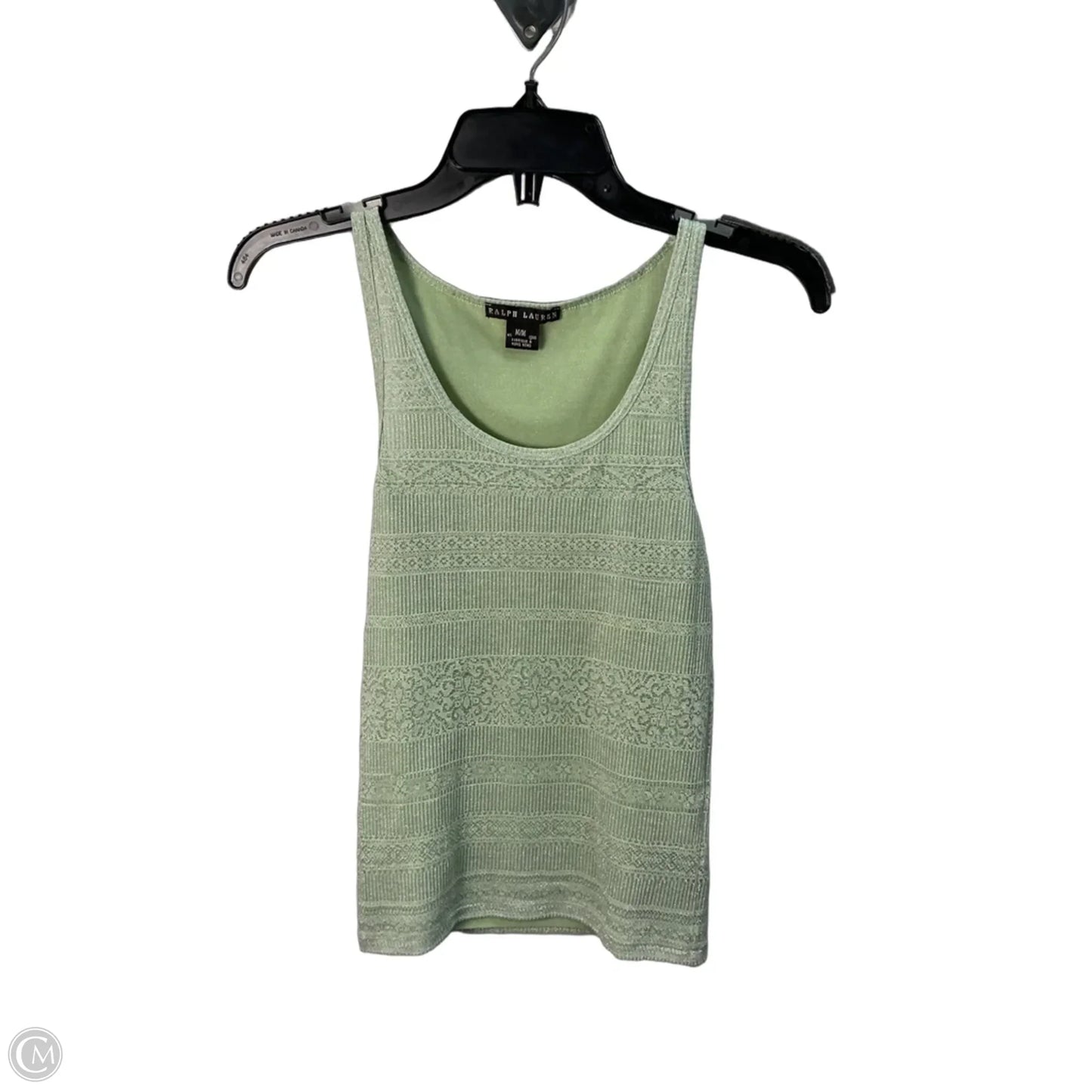 Top Sleeveless By Ralph Lauren In Green, Size: M