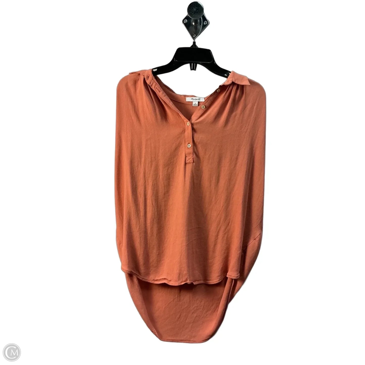 Top Short Sleeve By Madewell In Orange, Size: M