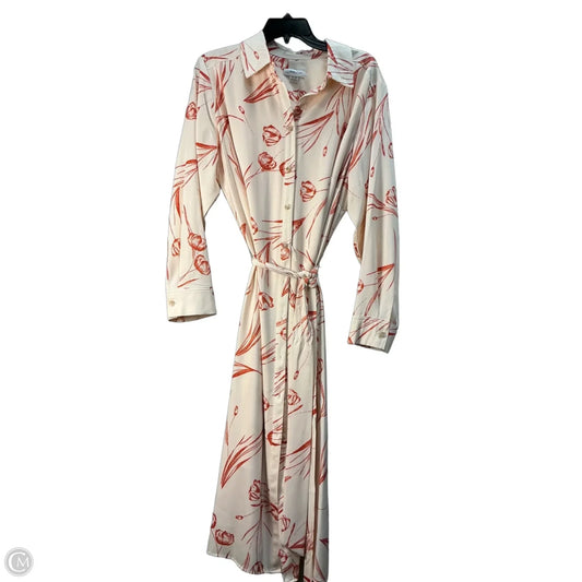 Dress Casual Maxi By Calvin Klein In Cream, Size: 16