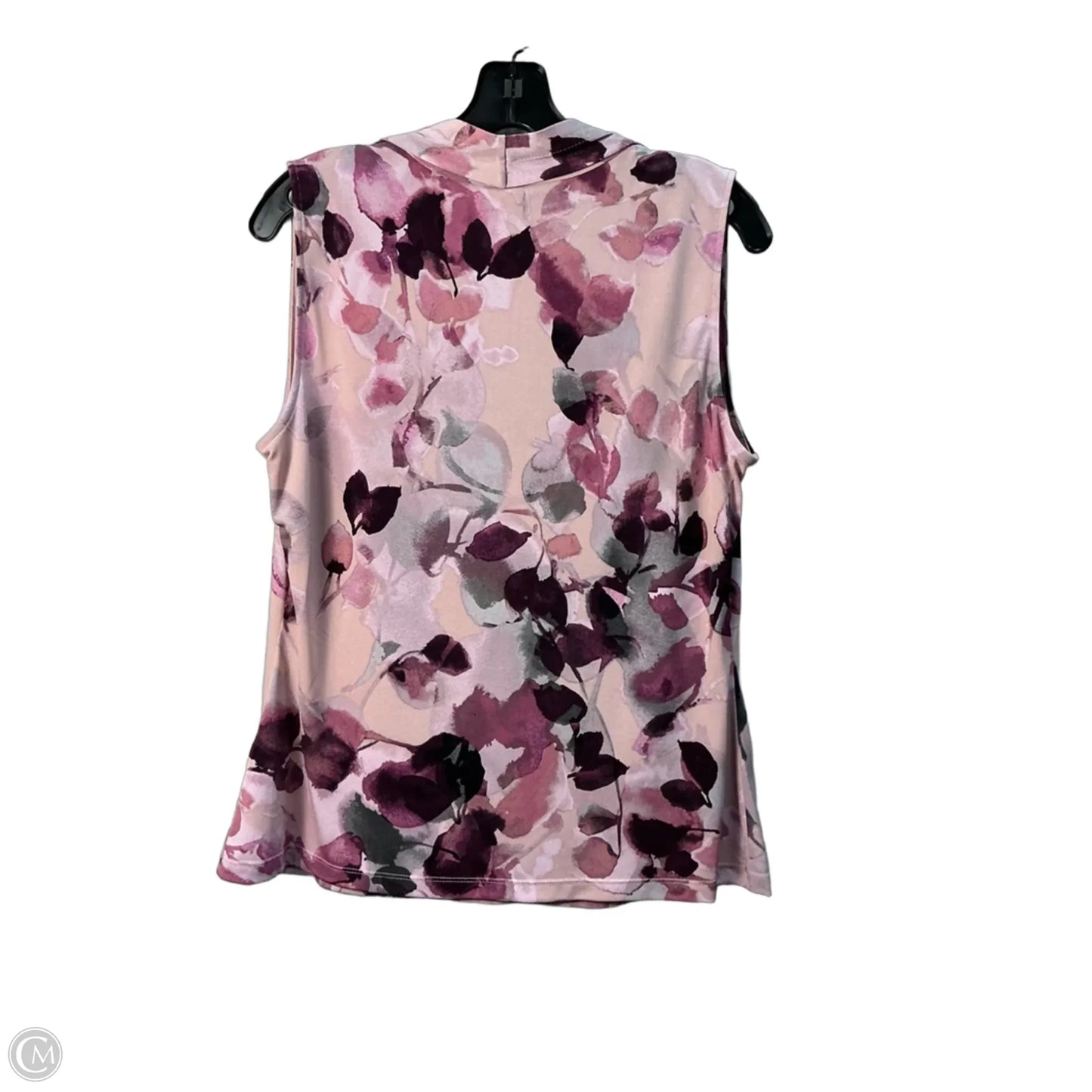 Top Sleeveless By Calvin Klein In Pink, Size: L