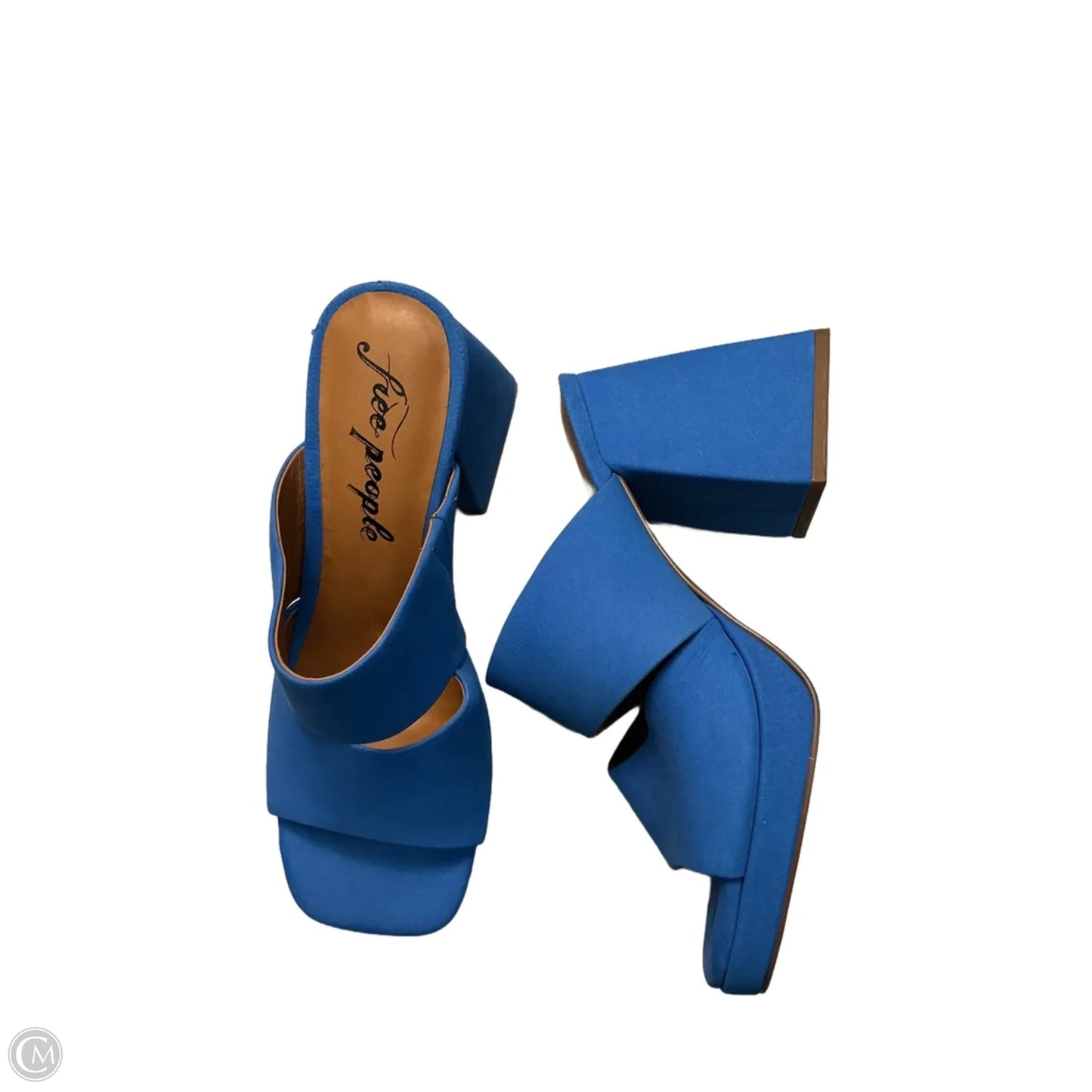 Sandals Heels Platform By Free People In Blue, Size: 7