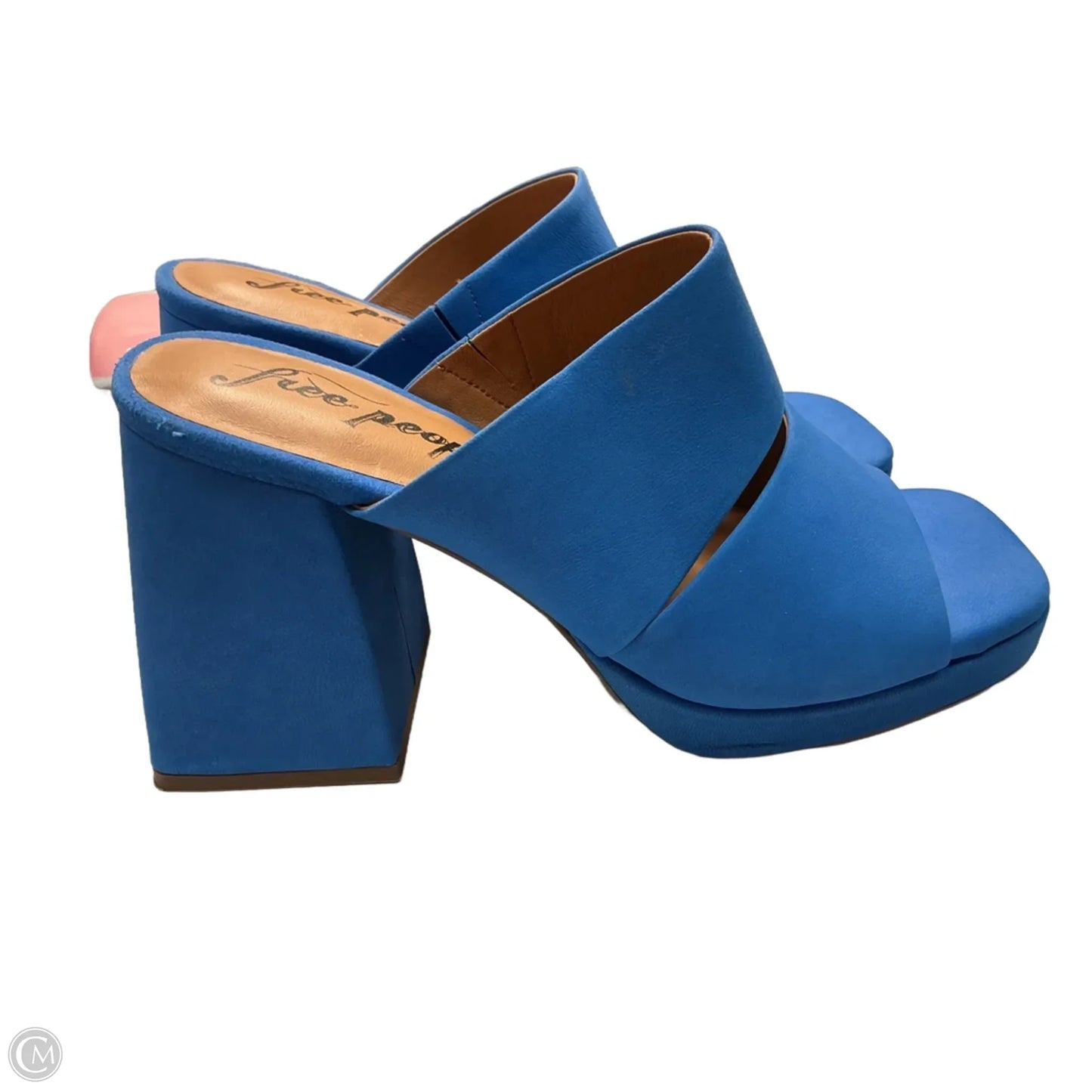 Sandals Heels Platform By Free People In Blue, Size: 7