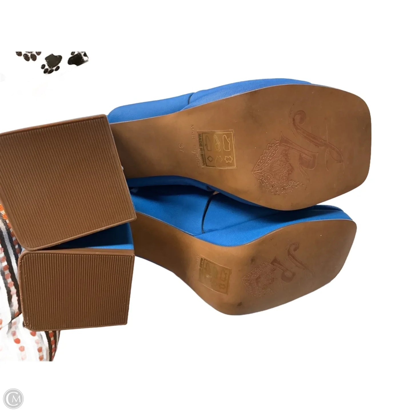 Sandals Heels Platform By Free People In Blue, Size: 7