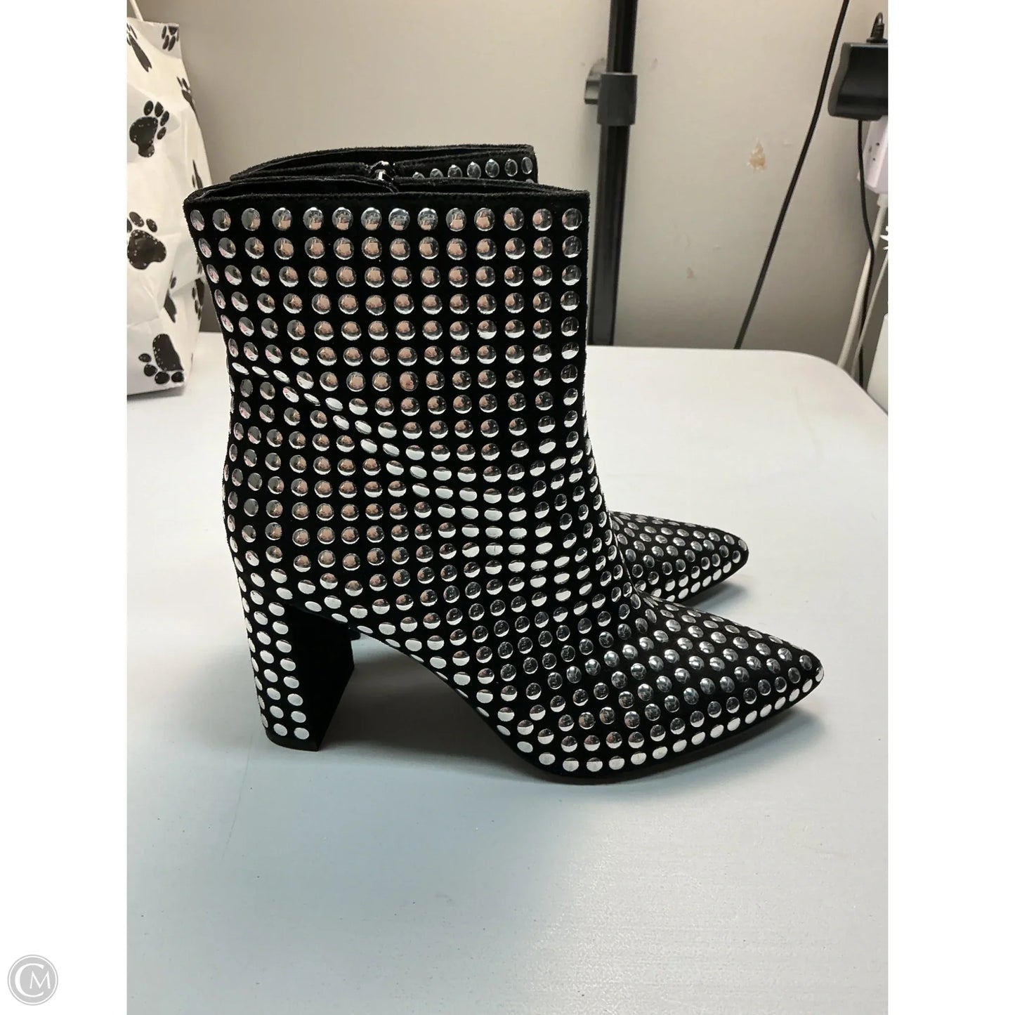 Boots Ankle Heels By Inc In Black, Size: 6